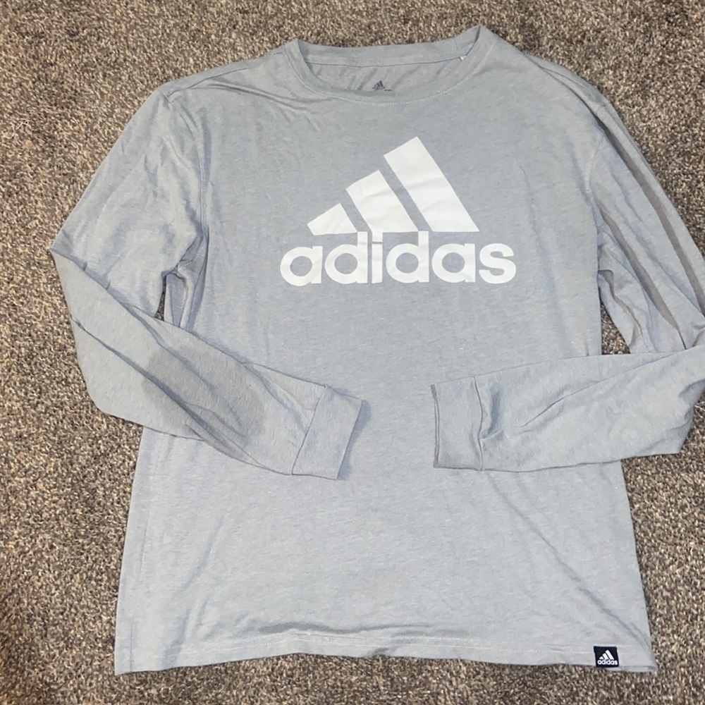 NWOT adidas long sleeve grey shirt